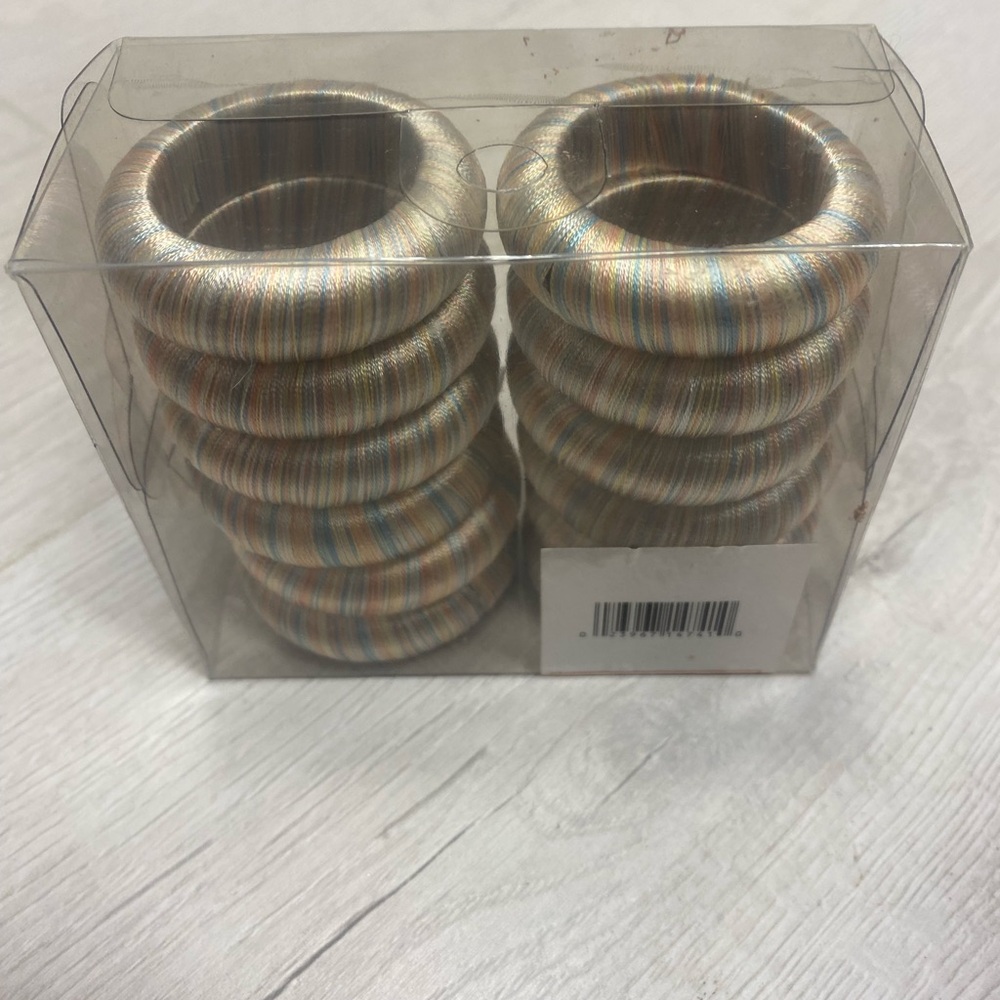 Spring Yarn Wrap Napkin Rings Set - Multicolor - Picture 7 of 10